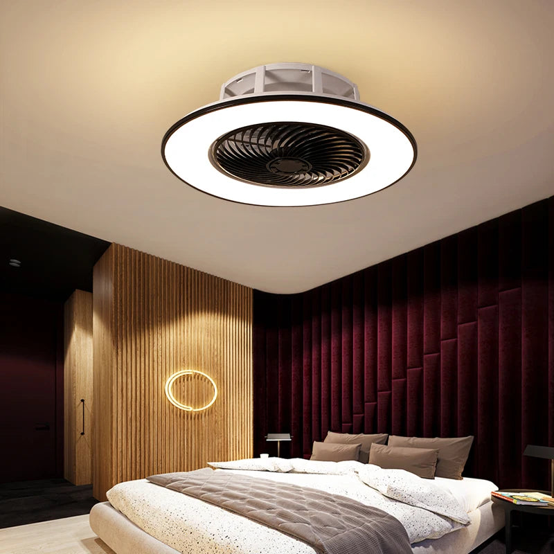 plafonnier led avec ventilateur design moderne 2021 - vue 2 sur 10