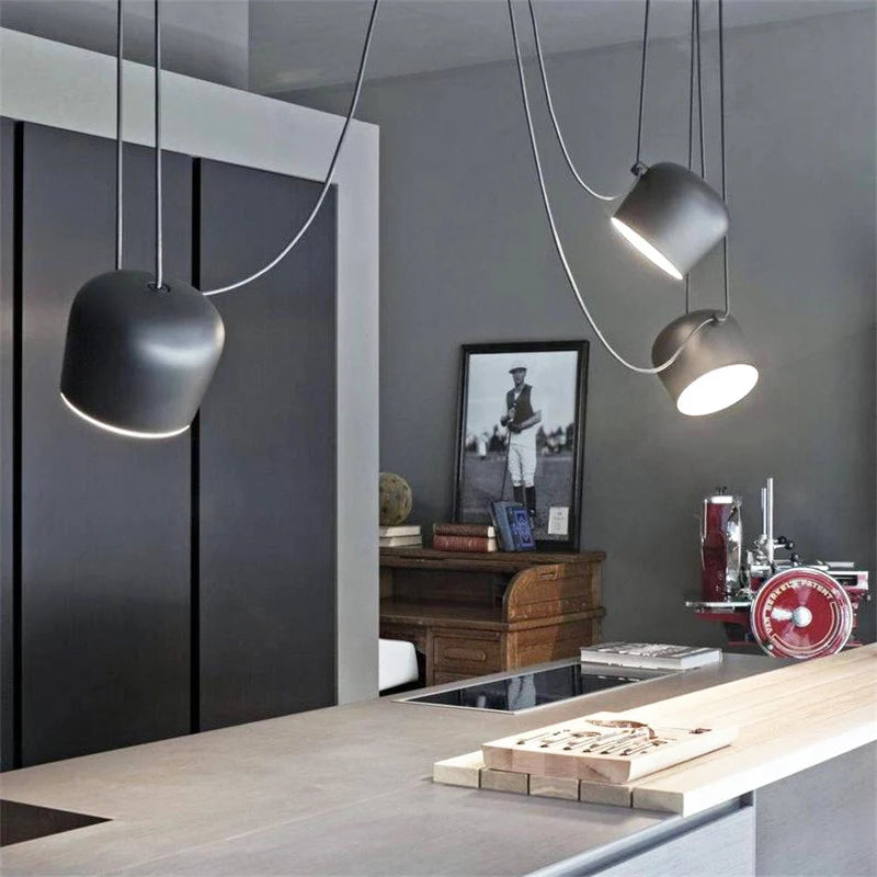 Suspension industrielles modernes d'araignée de conception Variable pour la salle de plongée/Restaurants lampes suspendues de cuisine luminaires E27 lampe à LED - vue 3 sur 6