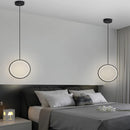 suspension ronde moderne pour éclairage latéral led