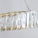 lustre moderne de luxe en cristal lampe annulaire suspendue