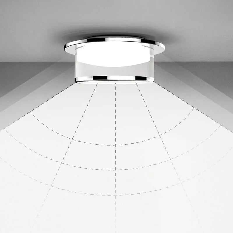 plafonnier encastré en cristal style luxueux pour éclairage LED - vue 4 sur 5