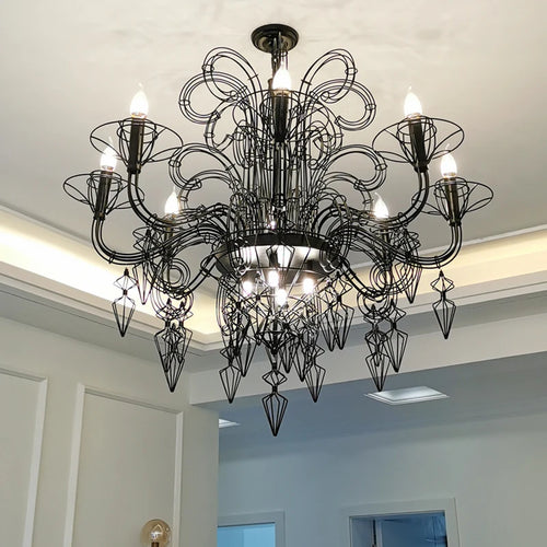 lustre design baroque pour un éclairage élégant et moderne - vue 4 sur 6