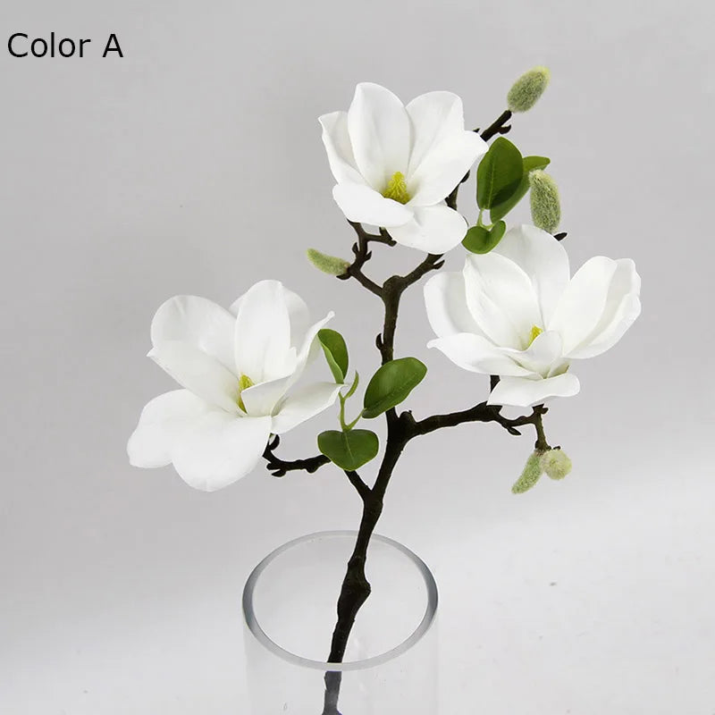 têtes de fleurs artificielles de magnolia pour décoration de mariage et fête - vue 8 sur 11