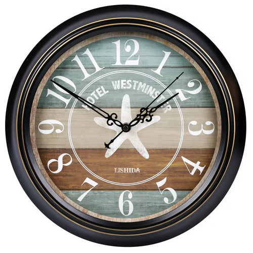 horloge murale silencieuse rétro style shabby chic décoration intérieure