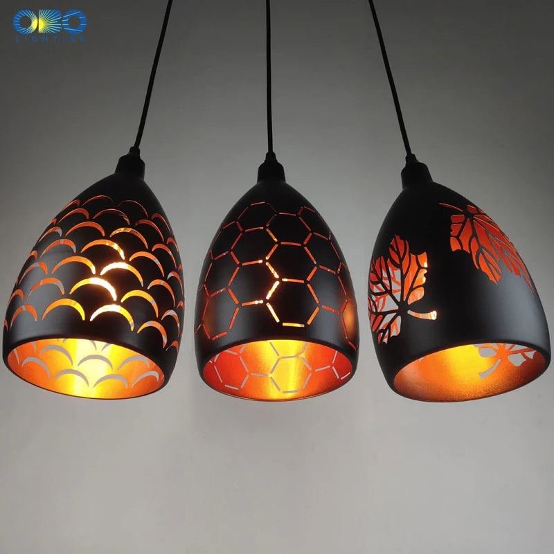 suspension vintage nordique en fer pour bar et café - vue 6 sur 10