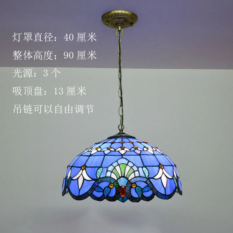suspension baroque en verre teinté pour intérieur élégant - vue 8 sur 15