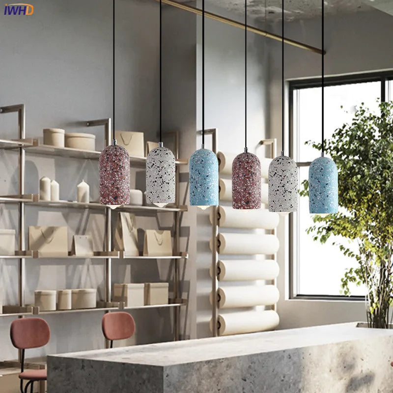 suspension en ciment nordique design moderne pour intérieur lumineux - vue 5 sur 9