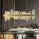 lustre de luxe en cuivre led créatif postmoderne nordique