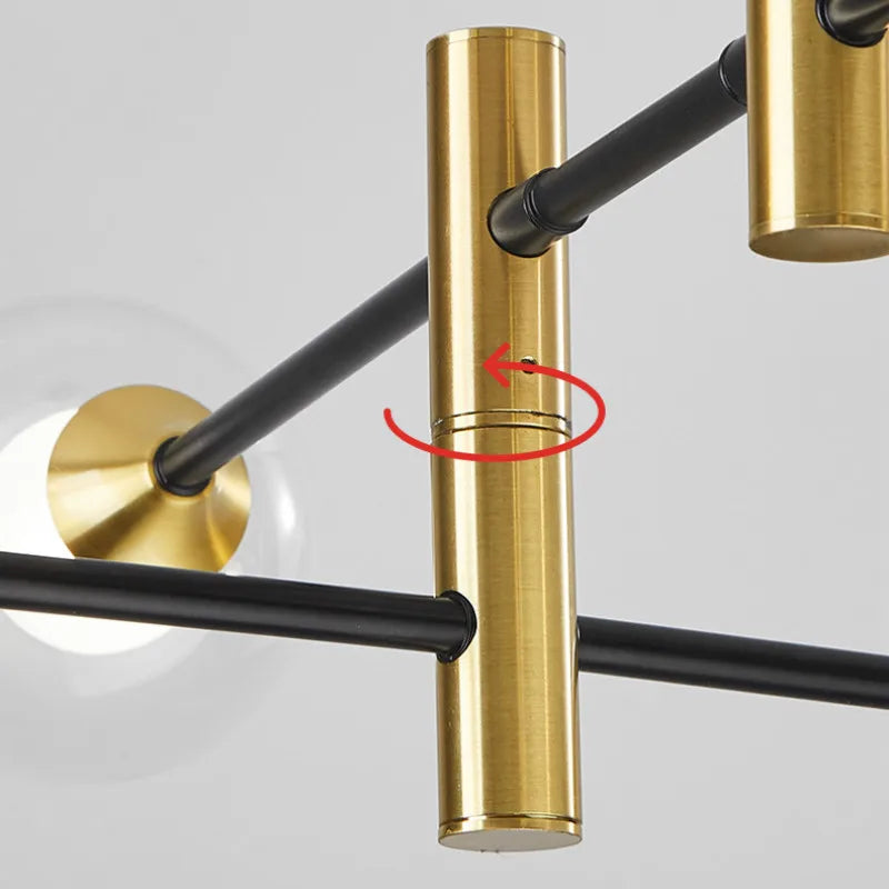 lustre en verre nordique moderne en forme géométrique