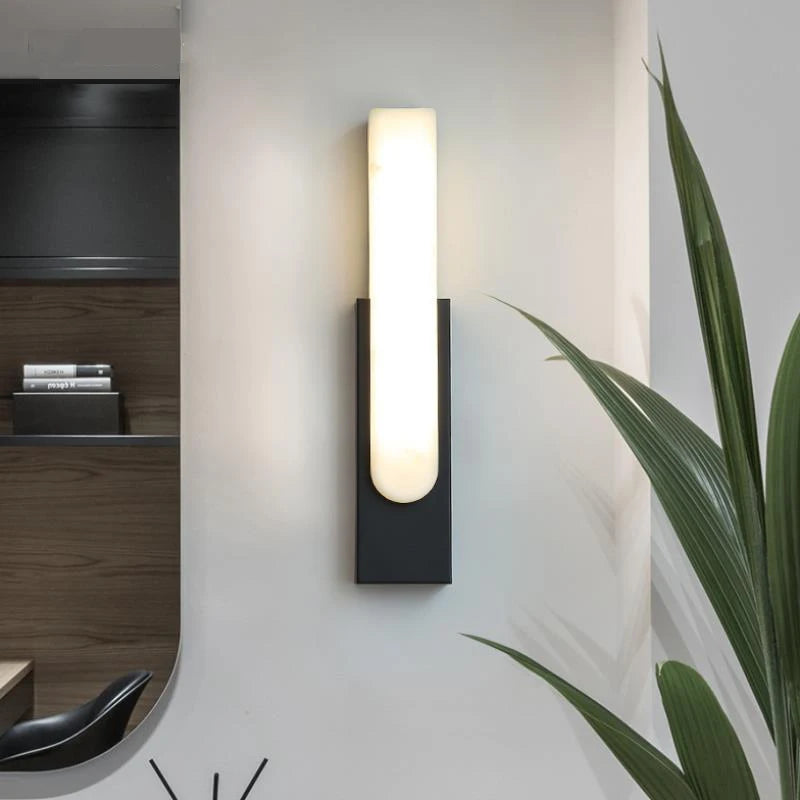 applique murale en marbre luxe minimaliste design moderne avec lumières led