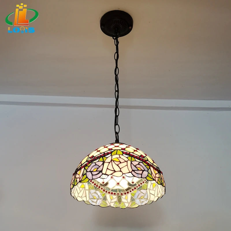 lustre en verre décoratif pour café bar et jardin - vue 4 sur 6