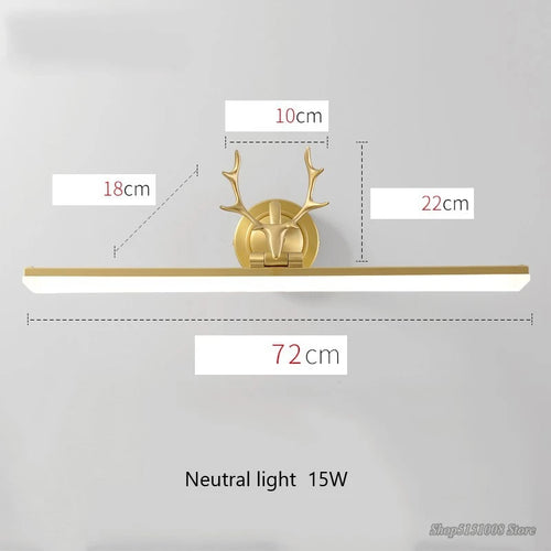 lumière led étanche pour miroir de salle de bain nordique - vue 10 sur 11