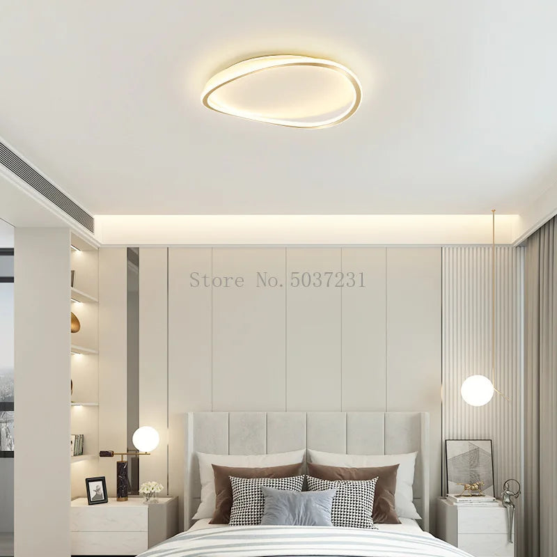 plafonnier led circulaire ultra-mince style nordique moderne et artistique