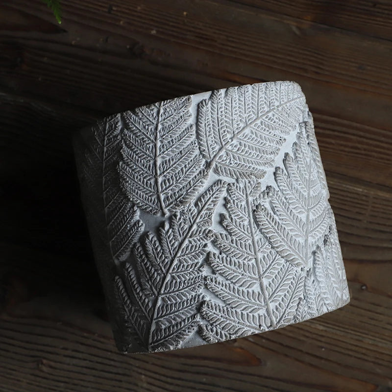 moules en silicone pour pots de fleurs en béton motifs feuillage - vue 11 sur 10