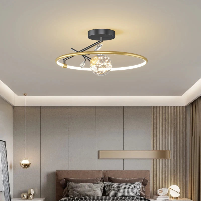 plafonnier en verre cristal design moderne pour intérieur élégant - vue 5 sur 8