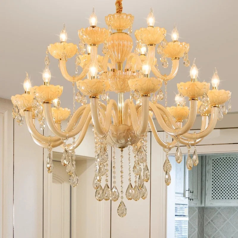 lustre en cristal européen créatif pour ambiance luxueuse - vue 5 sur 5