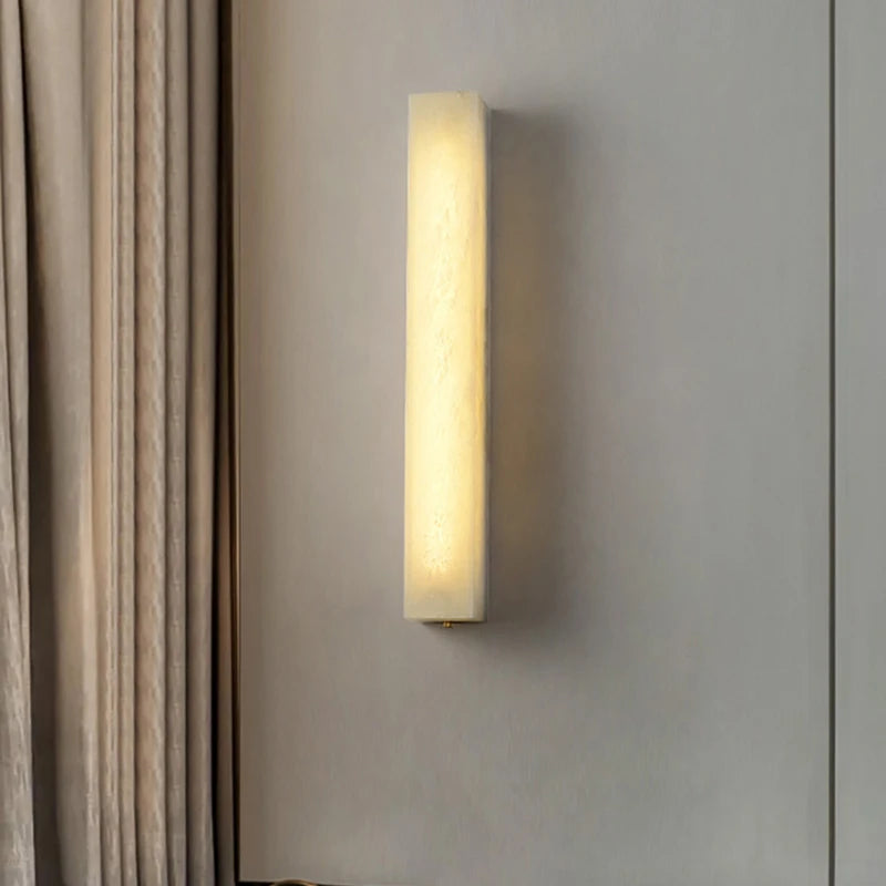 applique murale led imitation marbre cuboïde à intensité variable