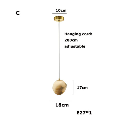 lustre suspendu led marbre géométrique intensité variable