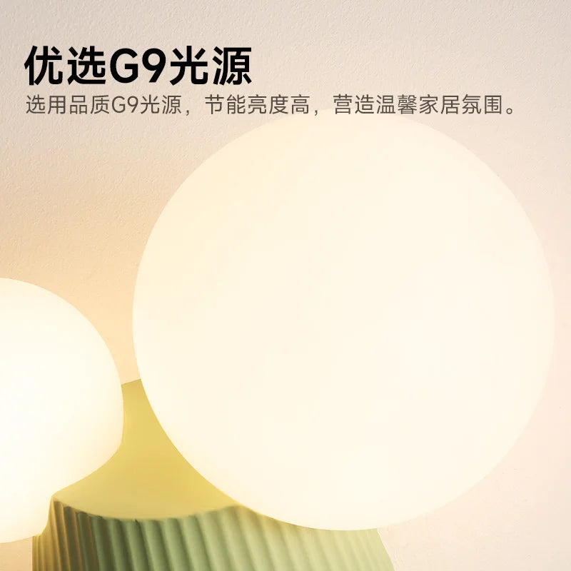 applique murale led cactus en résine verre pour étude - vue 7 sur 11