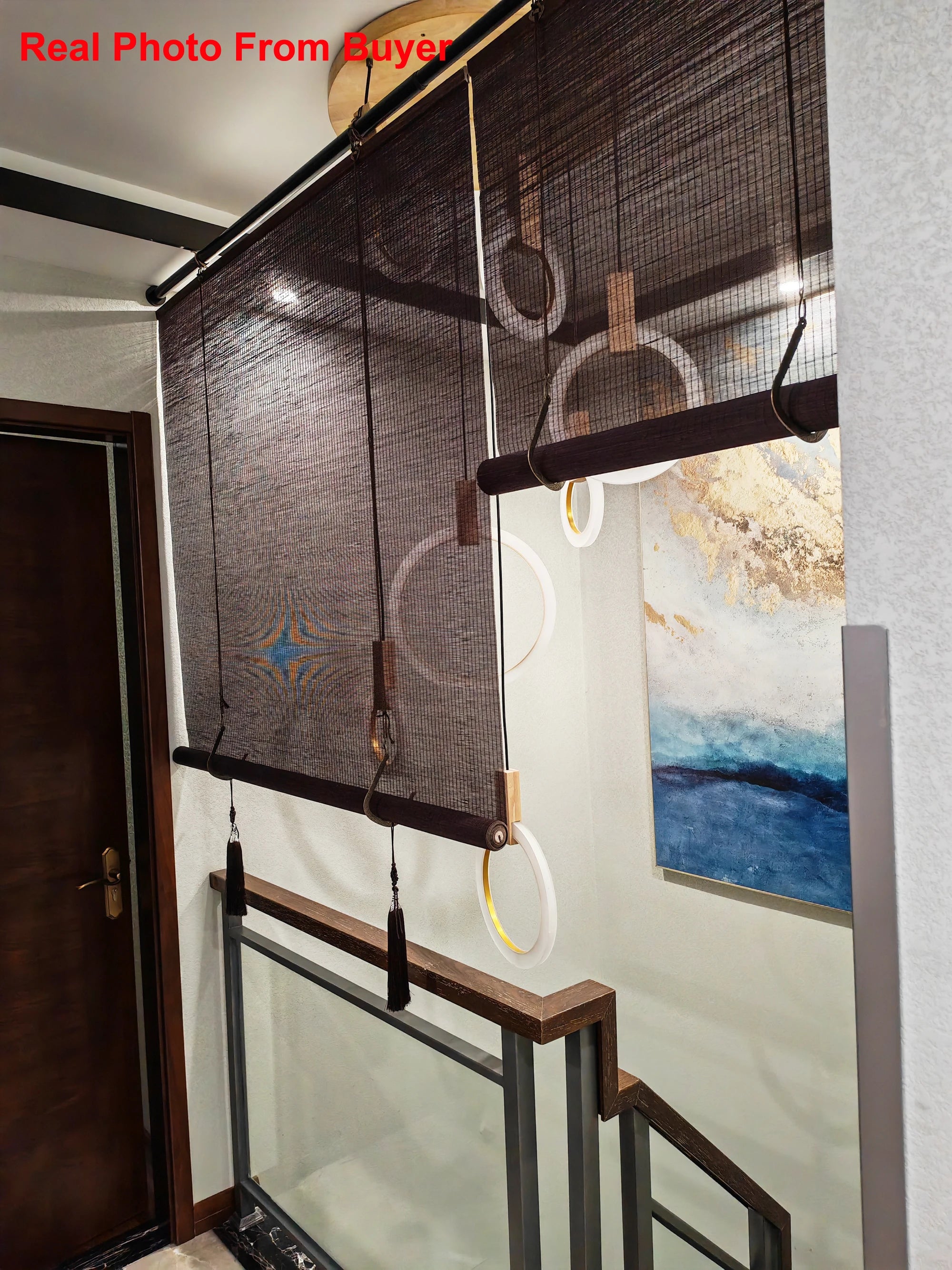 store enrouleur bambou style chinois salon de thé - vue 3 sur 7
