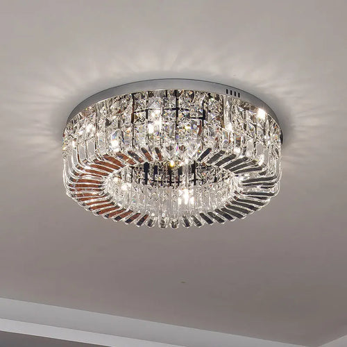 Plafonnier Led suspendu en cristal au design nordique luxueux