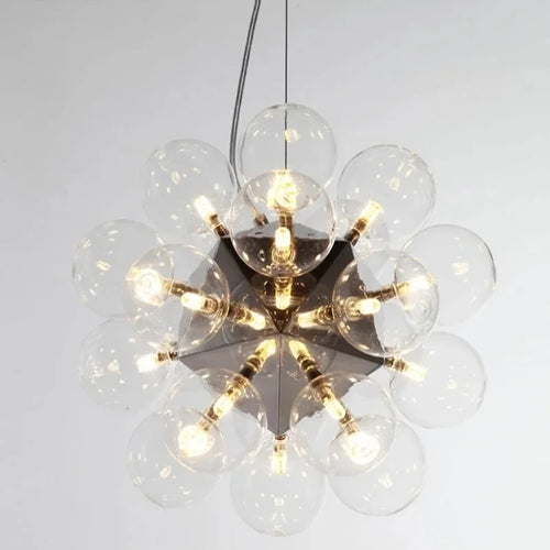 lustre led créatif à bulles de verre nordiques pour intérieur