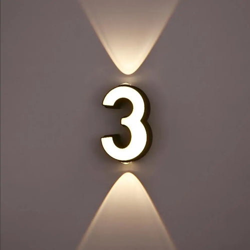 applique murale LED numéro de chiffre intérieur et extérieur IP65 étanche moderne minimalisme Style aluminium porche lumières de jardin