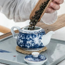 Théière chinoise 200ml artisanale porcelaine motif traditionnel portable