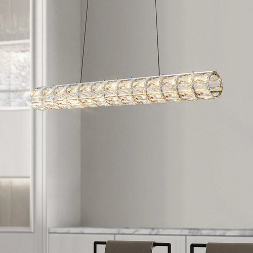 lustre en cristal moderne à suspension simple et élégant - vue 5 sur 10