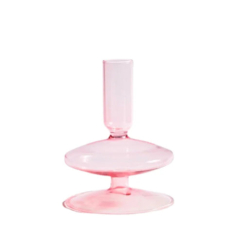 bougeoir en verre conique pour table de mariage et décoration nordique - vue 26 sur 28
