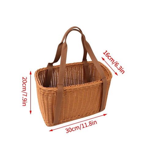 panier de rangement tissé à la main pour jardin et pique-nique - vue 26 sur 27