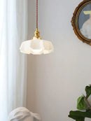 Suspension en verre fleuri pour décoration créative