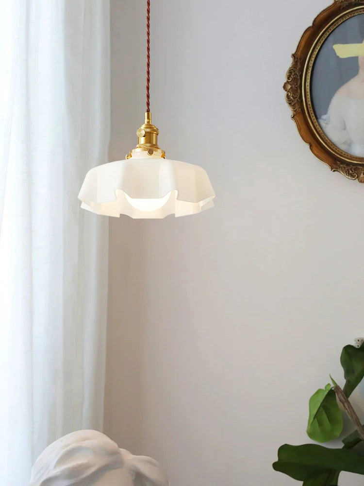 Suspension en verre fleuri pour décoration créative - vue 3 sur 9