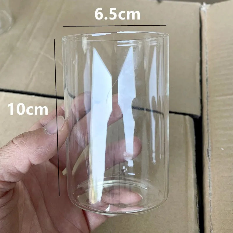 bougeoir en verre transparent pour bougies et décorations élégantes - vue 8 sur 10