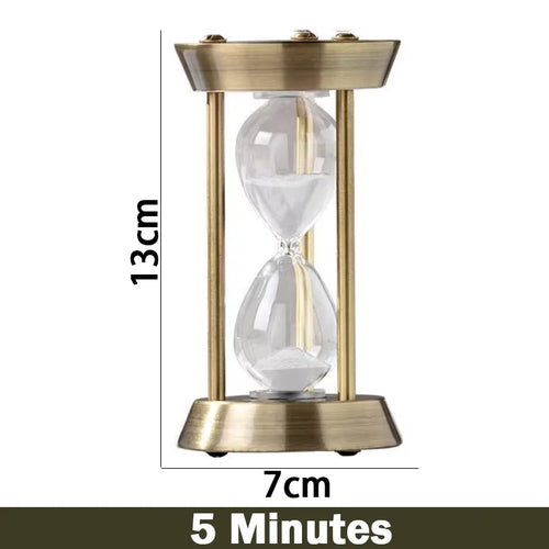 horloge sablier rétro en métal pour décoration et chronométrage - vue 15 sur 15