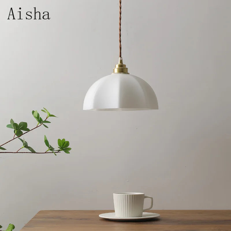 suspension design en cuivre pour restaurant et magasin - vue 3 sur 6