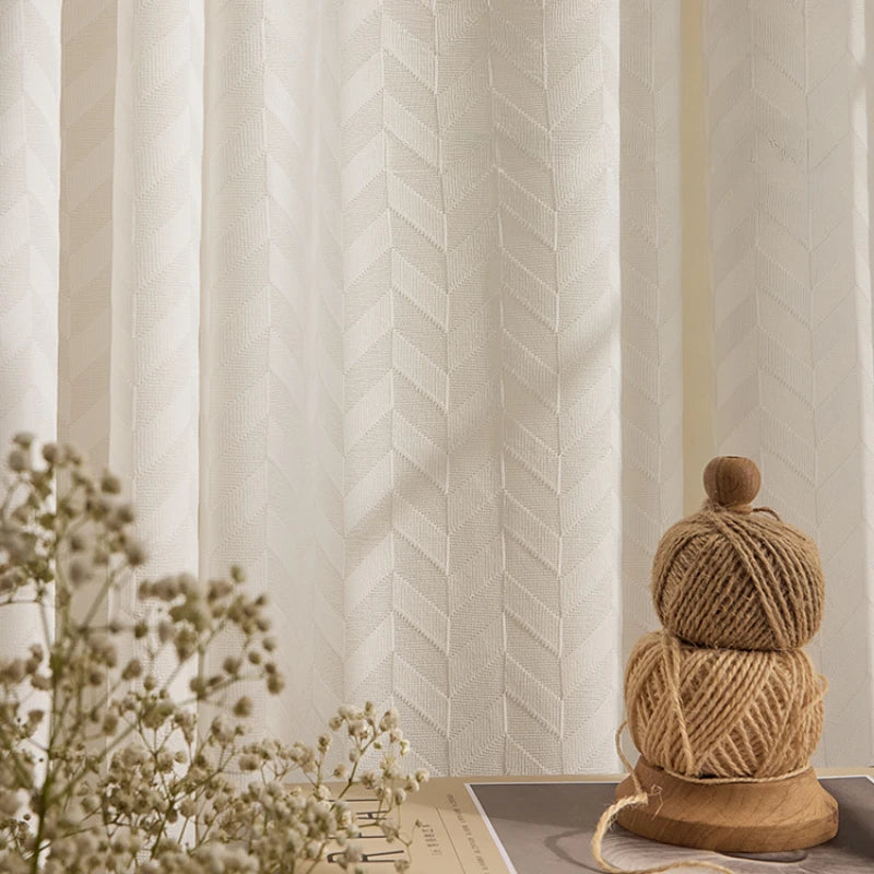 Voilage rideau léger style japonais pour salon chambre