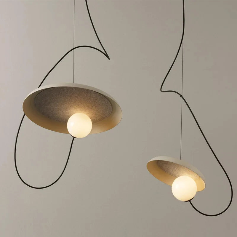 lustre magnétique design italien style wabi-sabi créatif - vue 5 sur 9