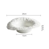 Assiette bol céramique texture roche style chapeau champignon