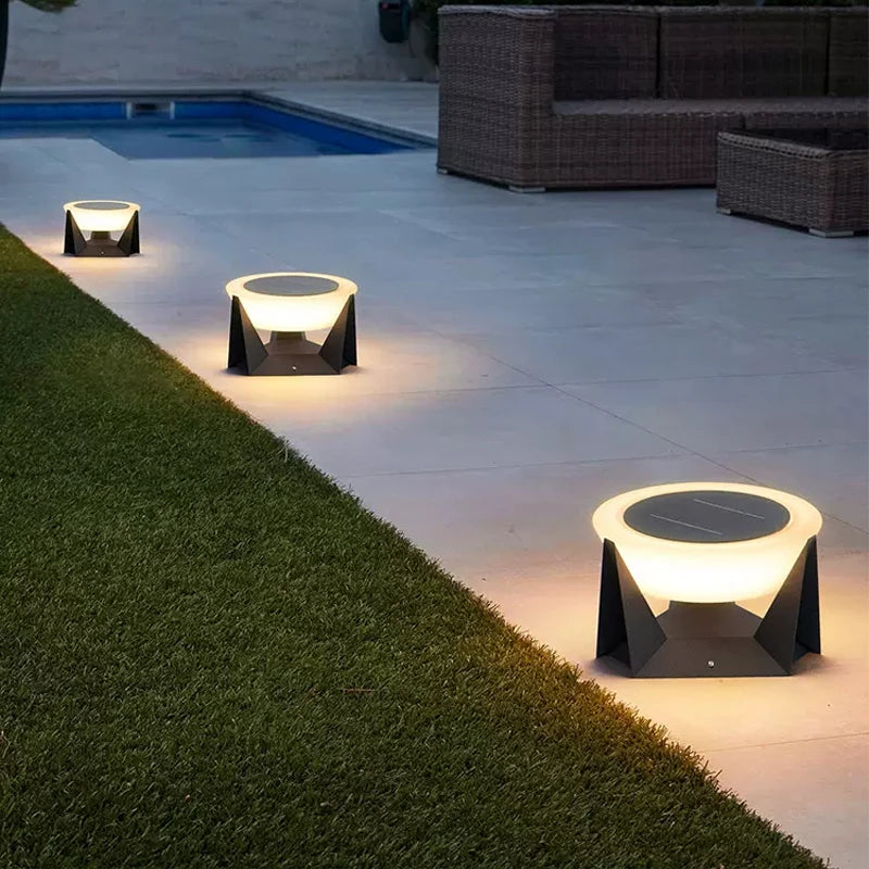 lampe solaire led extérieure étanche pour jardin patio clôture - vue 7 sur 12