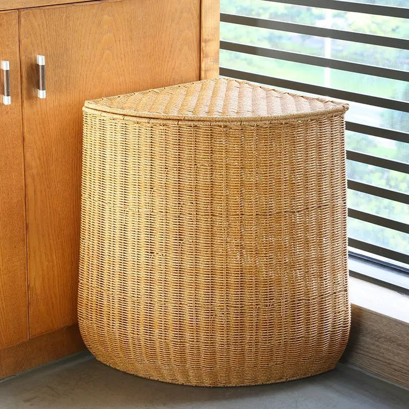 panier dangle tissé pour linge et rangement maison - vue 7 sur 14