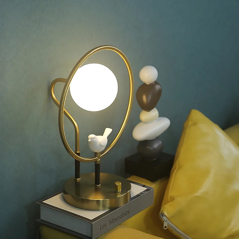 lampadaire décoratif nordique en verre design moderne avec ampoules incluses - vue 6 sur 7