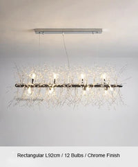 lustre led 	 avec branches de cristal winfordo en stock
