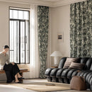 Rideau occultant floral style naturel pour chambre salon