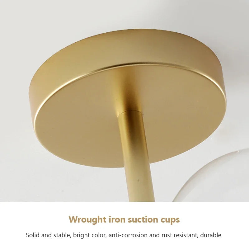 Lustre verre plafonnier maison salle suspension luminaires bar - vue 6 sur 8