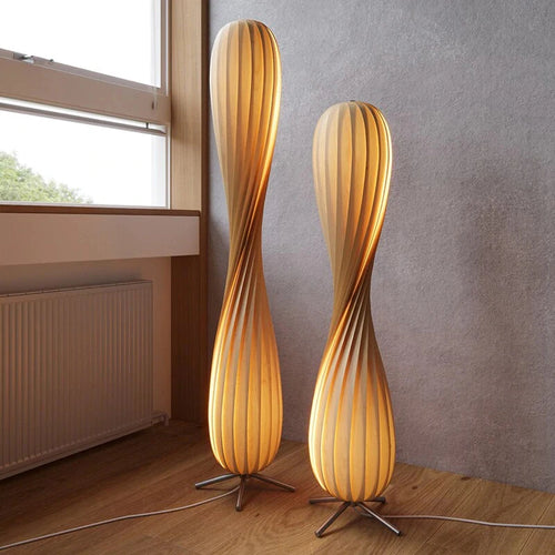 Wabi Sabi – lampadaire en bois Simple et rétro - vue 2 sur 8