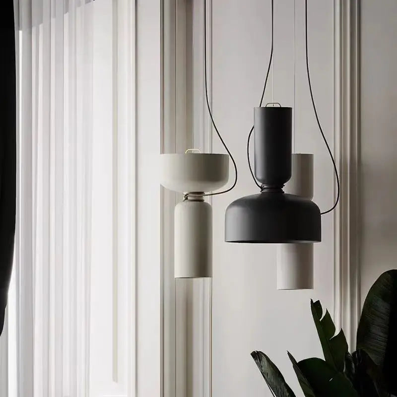 lustre moderne en métal pour 	 avec fil réglable - vue 3 sur 18
