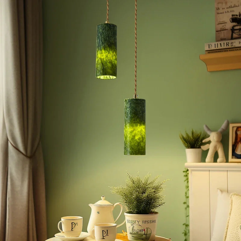 lustre en jade naturel style médiéval créatif rétro pour décoration intérieure - vue 3 sur 7