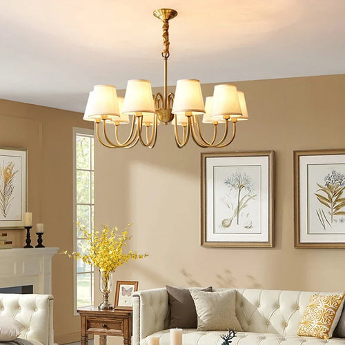 plafonnier led en cuivre design nordique moderne et luxueux - vue 3 sur 16