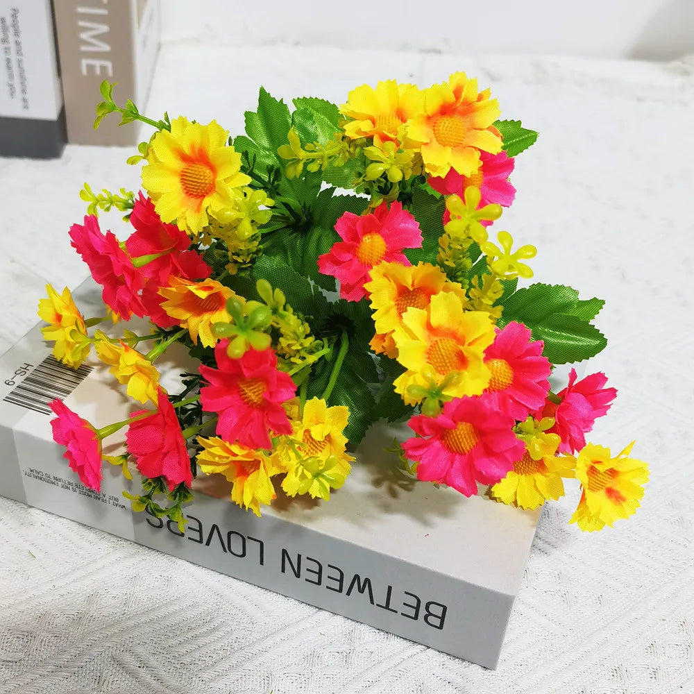 lot de fleurs artificielles résistantes aux uv pour décoration extérieure - vue 11 sur 16